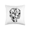 Badminton Racket Birdie Throw Pillow