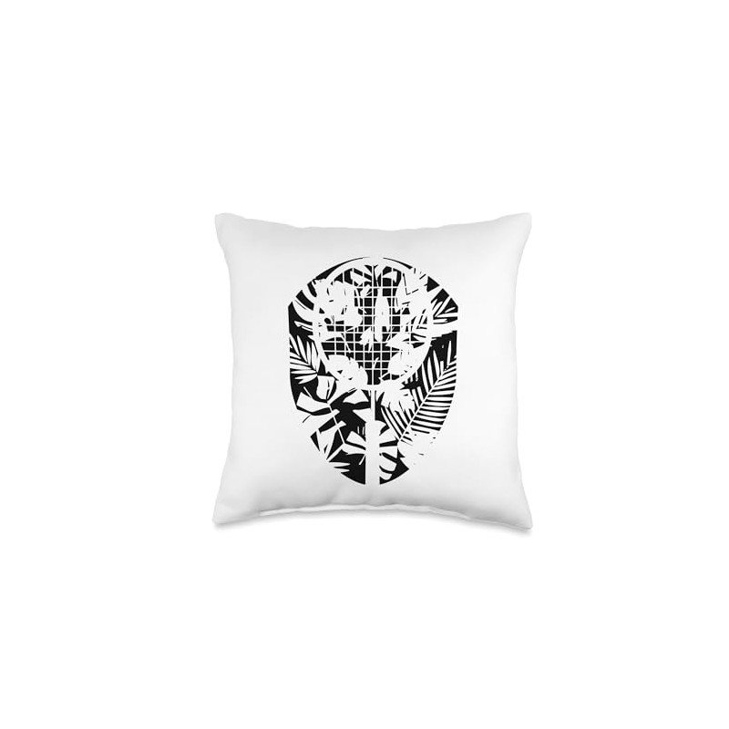 Badminton Racket Birdie Throw Pillow