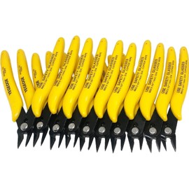 YEGEOOE Flush Wire Cutter, 10PACK Precision Diagonal Cutting Pliers Small Wire Cutter Nippers for Electronics Wires Jewelry Screws (5 Inch Size)