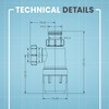 CranPlas | 40mm Telescopic Sink Trap 76mm Seal | Effortless