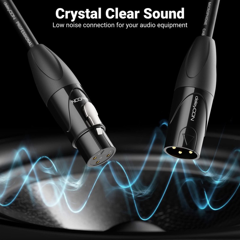 deleyCON 10 m XLR Audio Cable - Studio Quality -