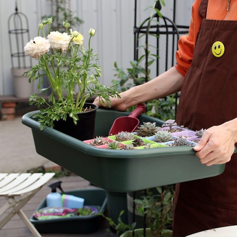 Defemim Garden Tidy Tray, Multifunctional One Piece Potting Tray for