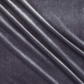 Stretch Velvet Charcoal Fabric by the Yard