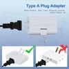 ETwinCoo 3 Way Flat Wall Outlet Extender Safe AC Adapter