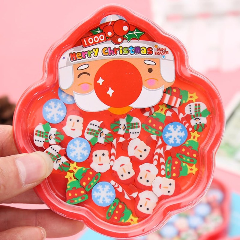 70 Pcs Christmas Mini Erasers for Kids Cute Small Erasers