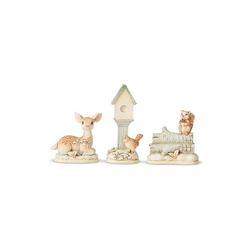 Heartwood Creek by Jim Shore White Woodland Set of 3