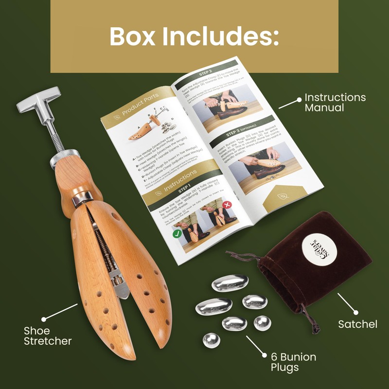 CedarSavers Premium 2-Way Wooden Shoe Stretcher Shoe Tree for Men