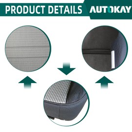 AUTOKAY Driver Side Seat Cushion Pad, Bottom Cloth Seat Cover for 2009-2012 Dodge Ram SLT 1500 2500 3500