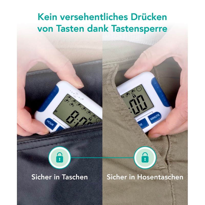TabTimer, Electronic Pill Reminder with 8 Alarms per Day, Essential