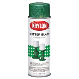 Krylon Glitter Blast Glitter Spray Paint For Craft Projects, Lucky Green Small Can, 5.75 oz