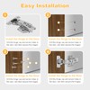 FitRepa Cabinet Hinges, 12 Pack Kitchen Cupboard Hinges Overlay Mute