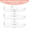 DICOSMETIC 3Pcs Handle Template Cutting Board 3 Styles Templates for
