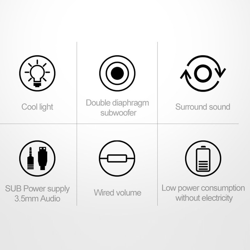 Wireless Desktop Computer Speaker Recrectangular USB Mobile Phone Universal Active