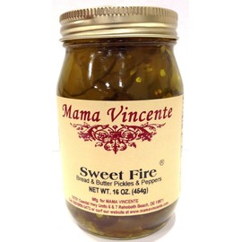 Mama Vincente Sweet Fire Bread & Butter Pickles & Peppers - (2 Pack of 16 Oz. Jars)