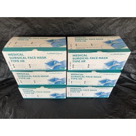 Yafox 300 Disposable Face Masks Medical Surgical Face Mask Type IIR 3-Ply Earloop