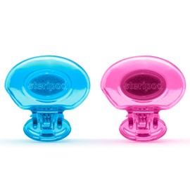 Steripod Clip-on Toothbrush Protector, Pink and Blue, 2 Count