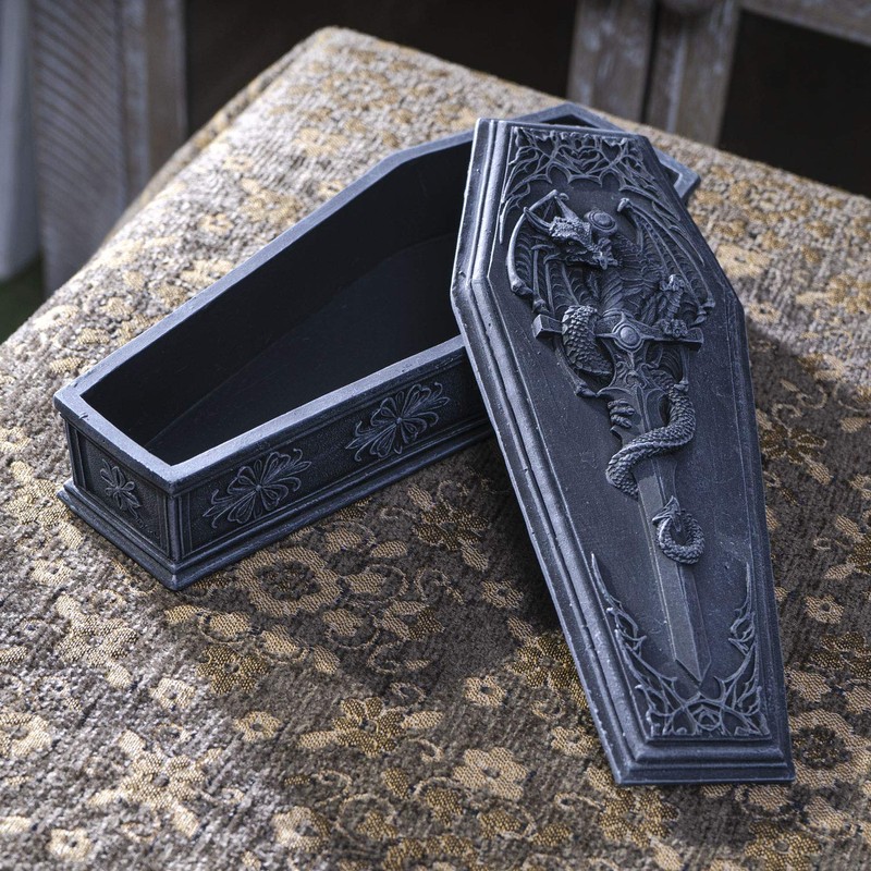 Summit Collection Gothic Dragon Sword Coffin Keepsake Box Collectible Sculpture