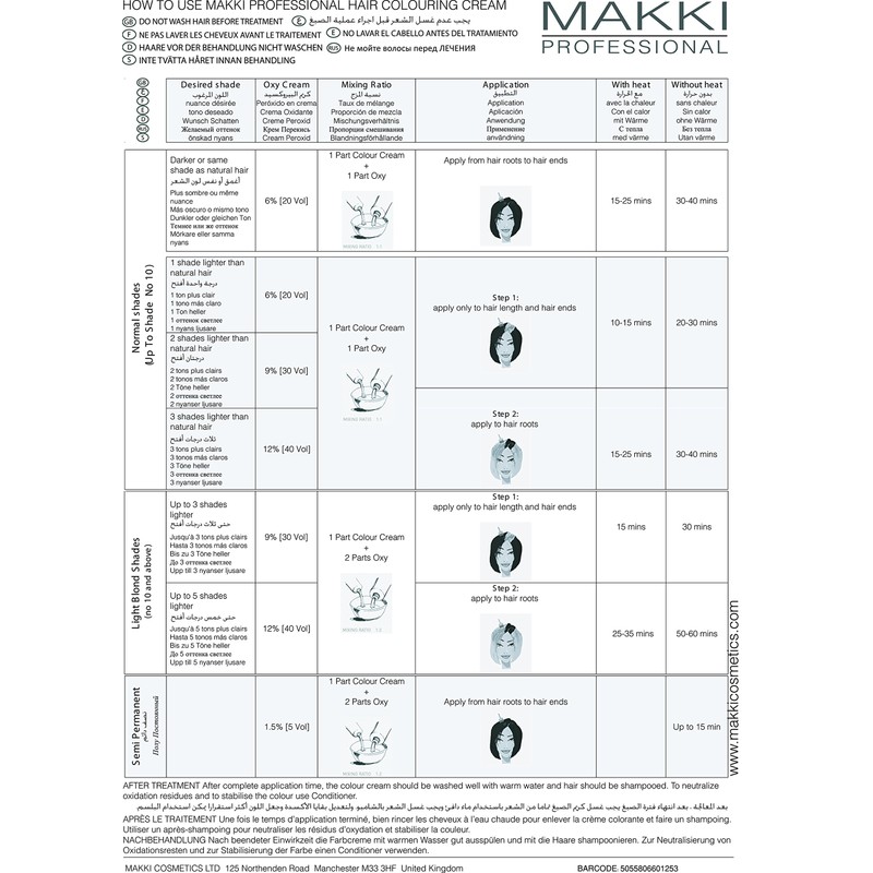 MAKKI HAIR COLOURING CREAM - SHADE NO 7.54 Mahogany Brilliant