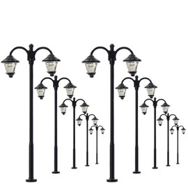 Evemodel LYM18 10pcs Model Railway Led Lamppost Lamps Street Lgihts HO Scale 6cm 12V New