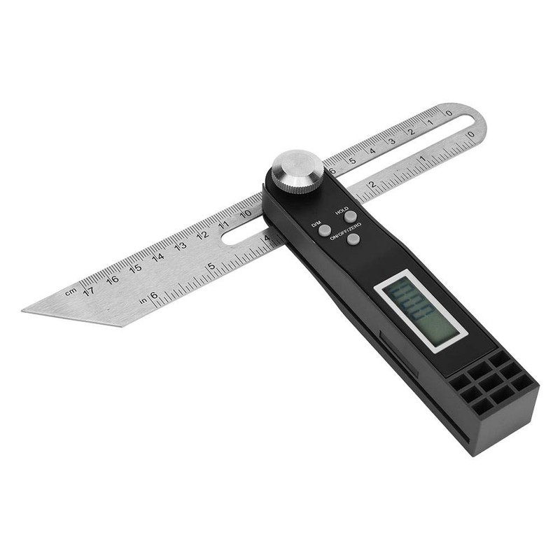 Digital T Protractor Digital Protractor and Goniometer 0~360°, Stainless Steel