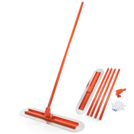 BEAMNOVA Bull Float with 48 * 12 Inches Stainless Steel Scraper Concrete Trowel 181 in Cement Extension Rod Concrete Finishing Tools Kit