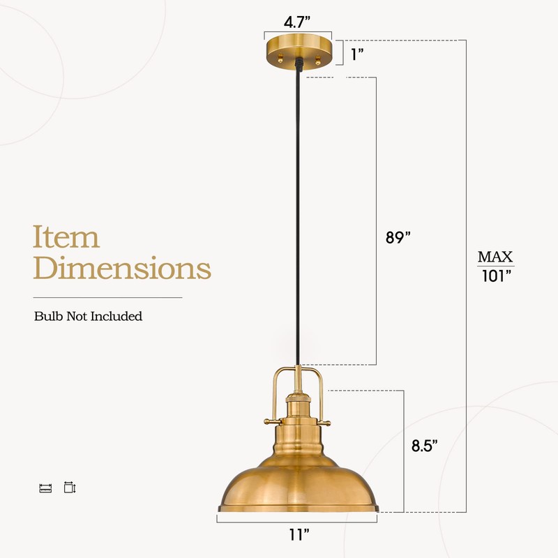 zeyu 2 Pack Farmhouse Pendant Lights, 11-inch Industrial Ceiling Pendant