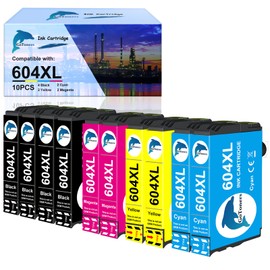 GoToners 604XL Cartridges Compatible with Epson 604 XL Printer Cartridges for Expression Home XP-3200 XP-3205 XP-4200 XP-4205 XP-2200 XP-2205, Workforce WF-2910 WF-2930 WF-2935 WF-2950 (Pack of 10)
