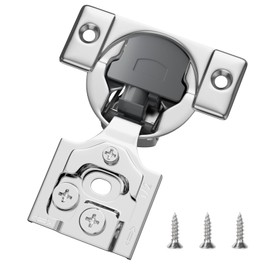 HOSOM 10 Pack Soft Close Cabinet Hinges, 1/2 inch Overlay Kitchen Cabinet Hinges Cabinet Door Hinges, 105° Opening Angle Soft Close Hinges for Cabinet Doors 3-Way Adjustment Hidden Cabinet Hinges