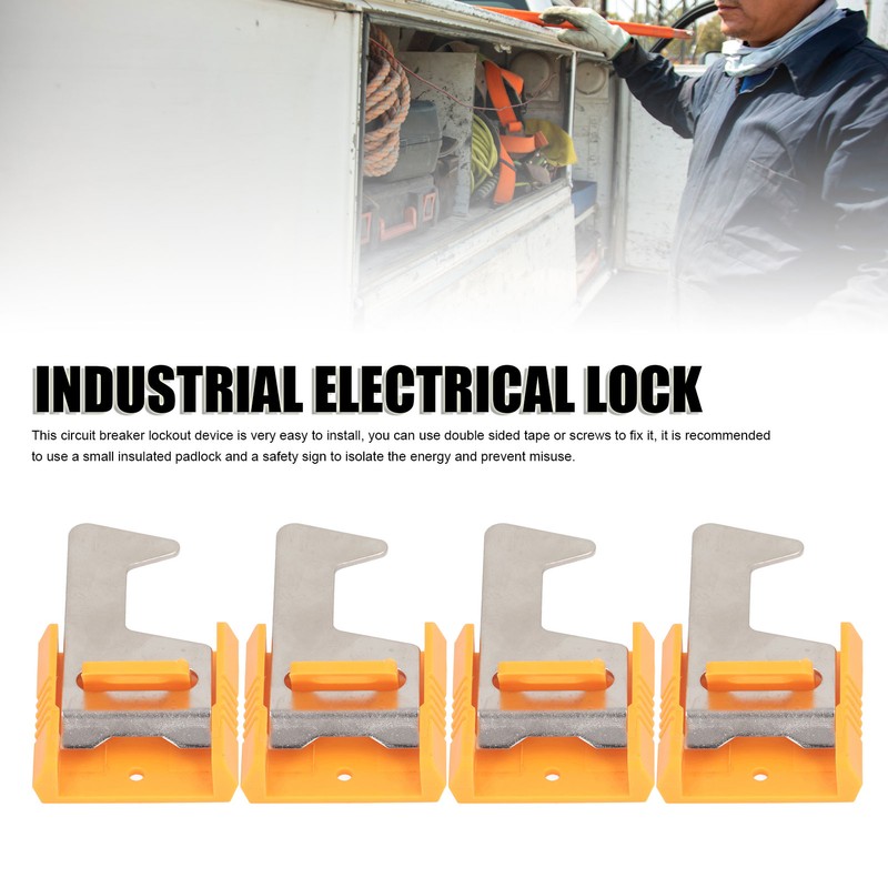 4PCS Industrial Electrical Lock Galvanized A3 Steel and PA Rotary