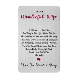 Gezxin Valentines Day Card for Wife - Gifts for Wife Birthday Anniversary Wedding Christmas Just Because from Husband
