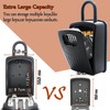 Extra Large Key Storage Security Lock,V-Resourcing Door Knob Mounted,Resettable 4