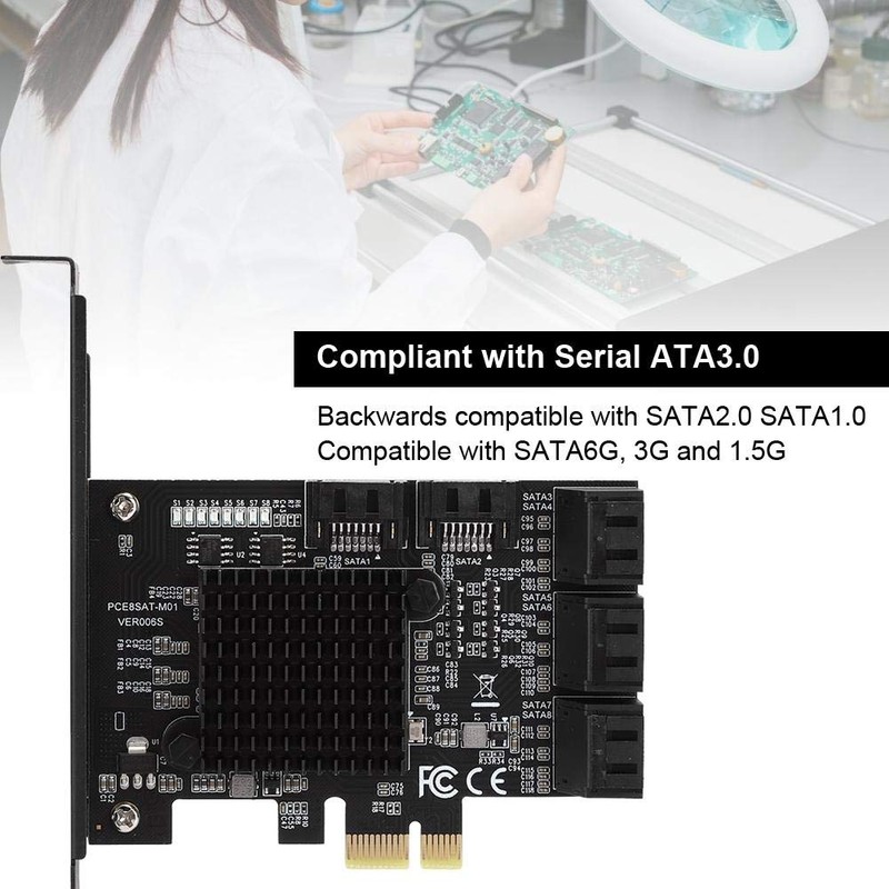 8 Port PCI E to SATA3.0 Controller, PCI Express to