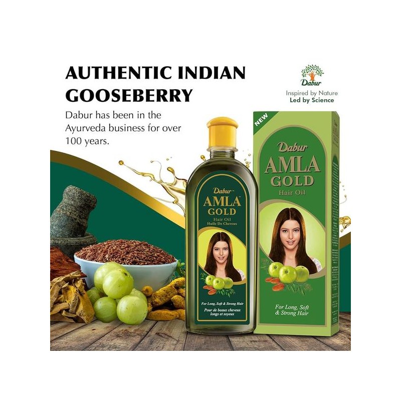Dabur 암라 골드 헤어 오일 300ml [Emblica] Dabur Amla Gold