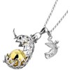 Nenalina Silver necklace with angel whisperer pendant including chime ball