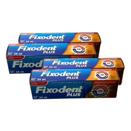 Kit De 4 Pastas Dentales Adhesiva Fixodent Plus