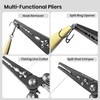 Pristis Fishing Pliers with Multitools, Titanium Coated Stainless Steel
