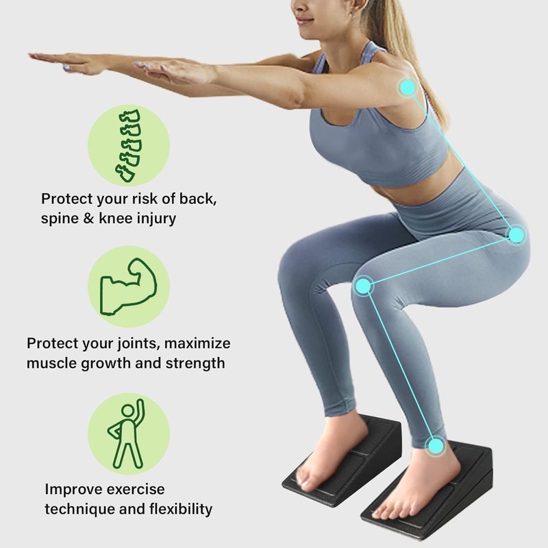 Slant Board 3pcs Squat Wedge Calf Stretcher Incline Board, 5
