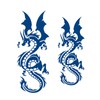GZX004 009 2 Small Sheets Temporary Dragon Tattoos Long Lasting
