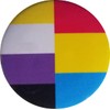 Nonbinary Pansexual Flag pins - small pinback buttons - 1.25"