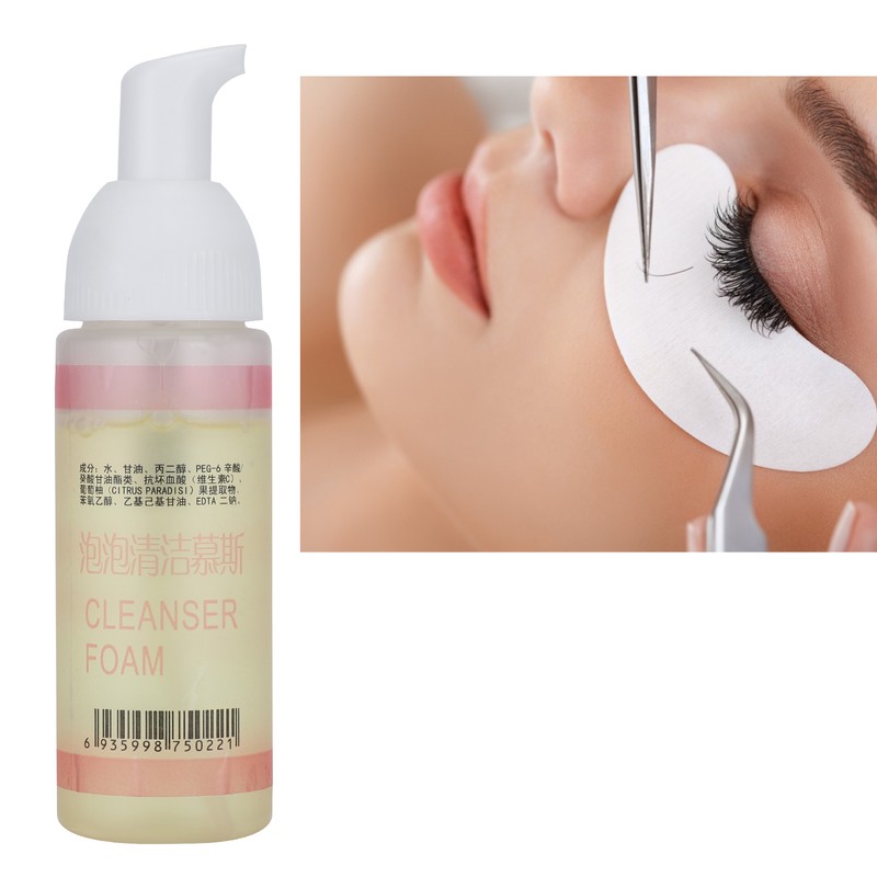 60ml Eyelash Extension Foam Cleaner Professional Mild Deep Cleaning Makeup