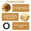 4 Pcs Brass End Cap, Internal Thread Brass Spigot Cap