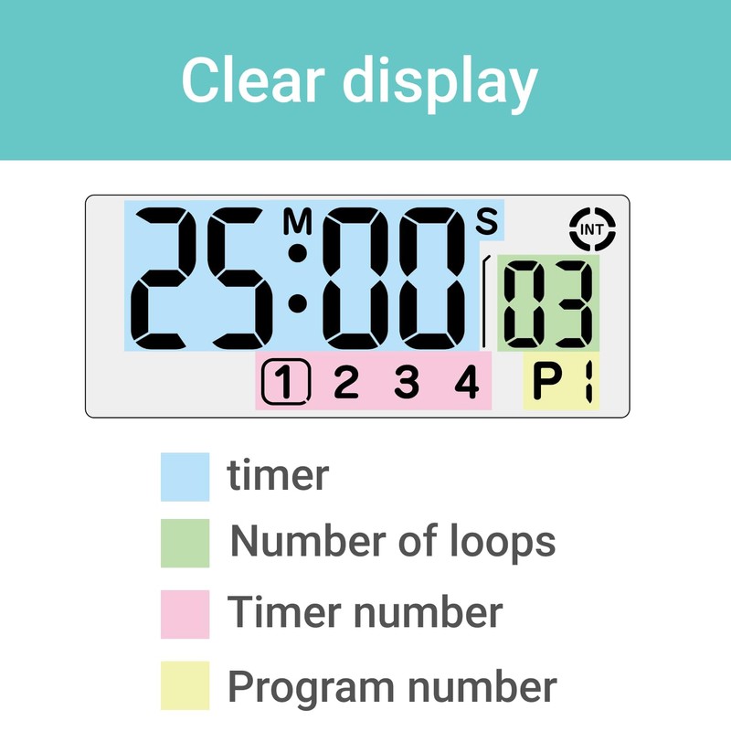 dretec pomodoro Timer, Productivity for Studying, Large Button, Interval,Beige