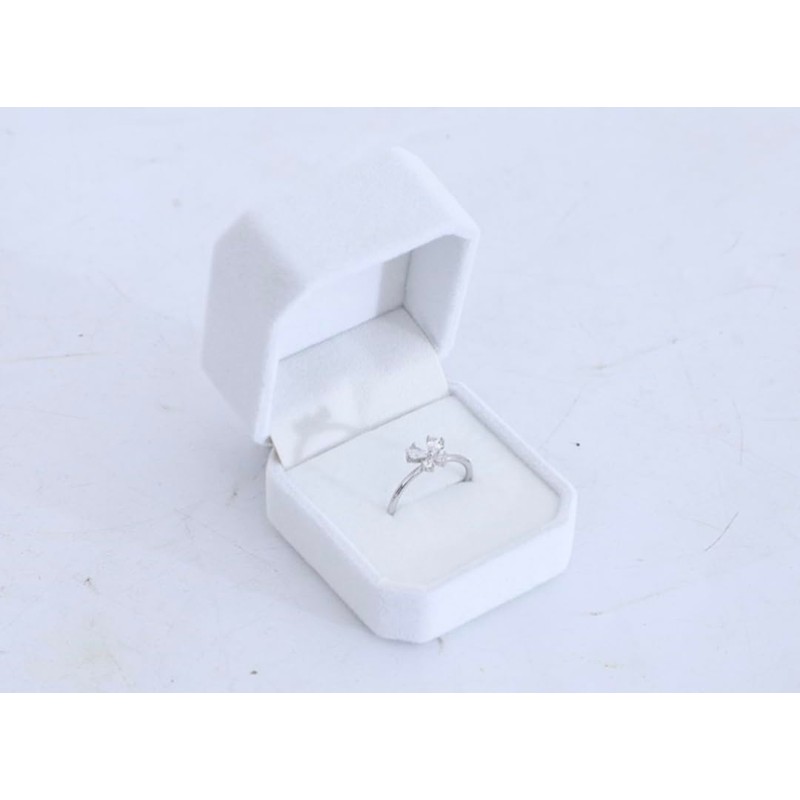 Sndperiexam 1Pc White Elegant Ring Box, Small Jewellery Box for