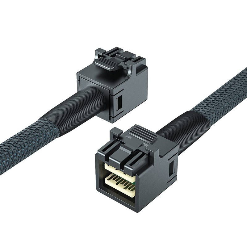 10Gtek Internal Mini SAS HD SFF-8643 Cable, With Sideband, 0.3