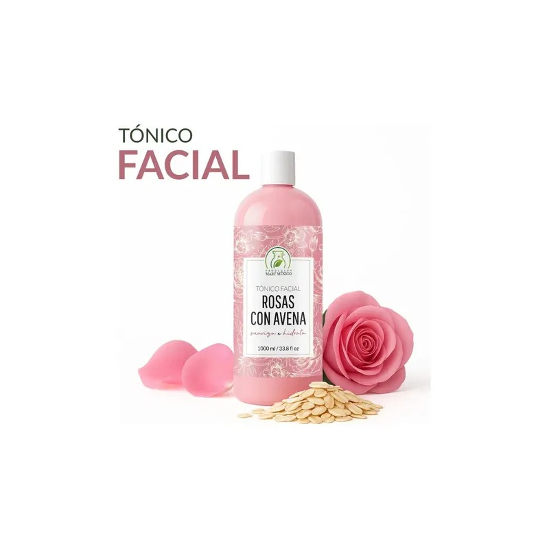 Tónico Facial Productos Mart Mexico 1L Agua De Rosas &