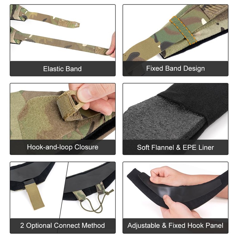 TOPTACPRO Tactical Neck Protector for Tactical Vest Thickened Neck Guards