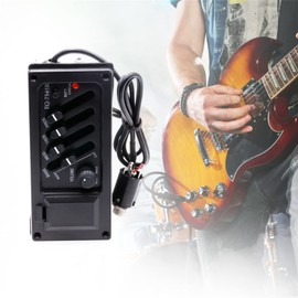 Guitar Pickup for Acoustic Guitars, 14 x 9 x 5 Guitar Pickups, EQ, Classic Wood Acoustic Electric Box Bass, Midd Treb Pres Pickup, 7545 R
