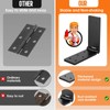 Lipshome Heavy Duty Gate Hinges,Black Door Hinge with Screws, Adjustable