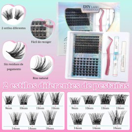 Kit Pestañas Postizas 280 Diy Extensiones 30d 40d 10~14mm