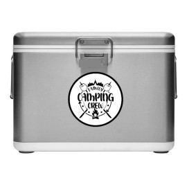 Handmade Camping (Family Crew) - 4" Vinyl Decal Car Window Bottle Cup Cooler Trailer Bar
